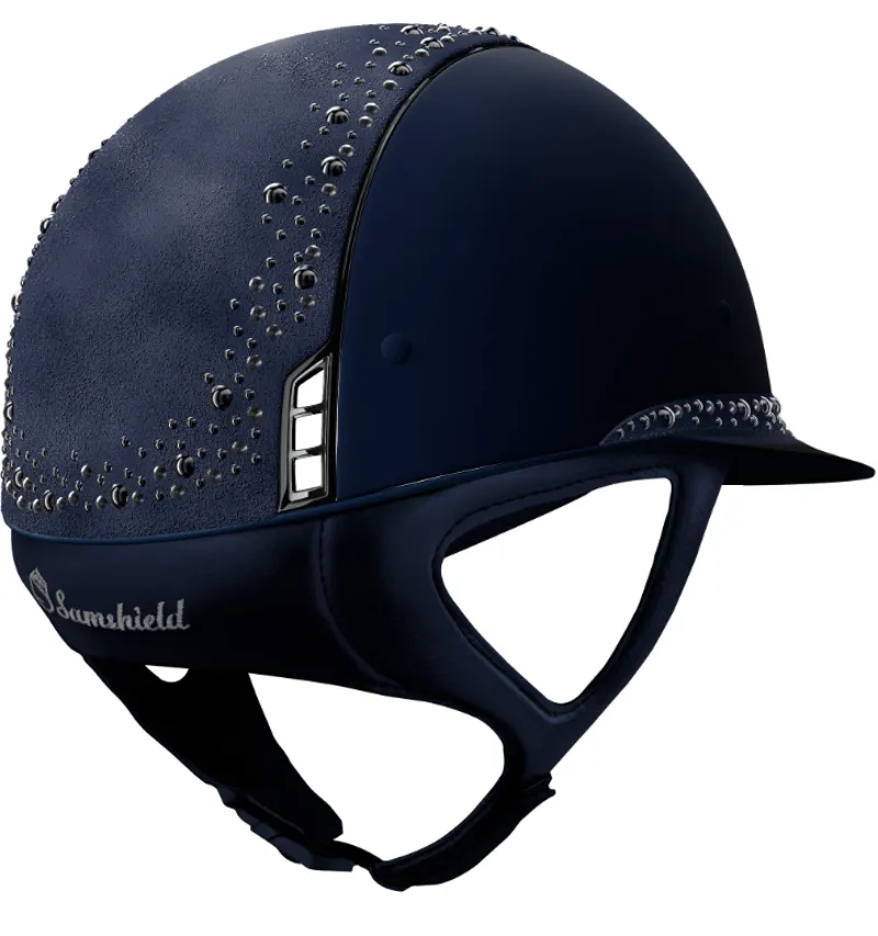 Custom Samshield Helmet - Miss Samshield Matt Blue With Night Pearl Top L-1